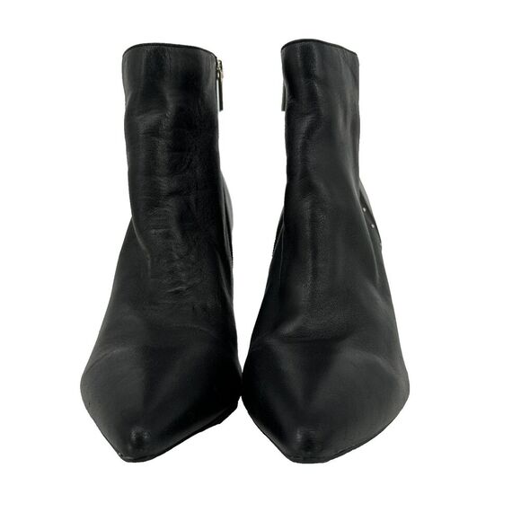 Bandolino BD Zoila Heel Ankle Booties Size 11 Black Leather Pointed Toe Studded - Picture 4 of 14